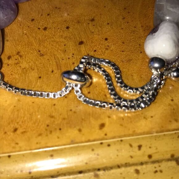 African Amethyst Sterling Silver Bracelet - Picture 4 of 6